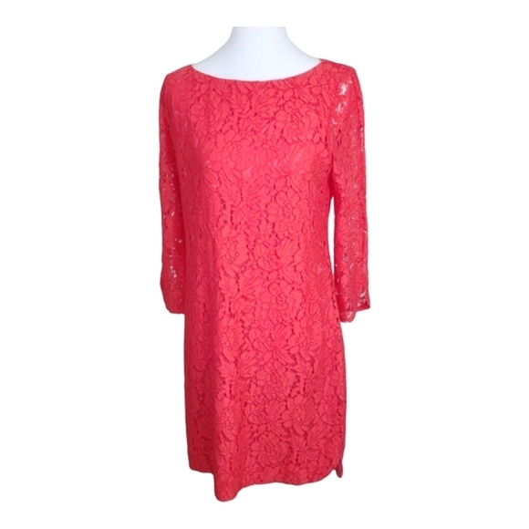 Vince Camuto Pink Lace Dress Size 8 - Picture 1 of 8